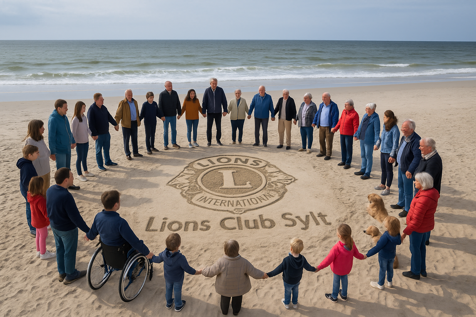 Lions Club Sylt Kreisbild am Strand